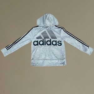 Gray Adidas Fleece Kids Hoodie